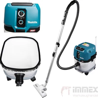 Produktbild von Makita VC003GLZ, Trommel-Vakuum, Trocken&Nass, 15 l, 70 dB, Schwarz, Blau, Grau