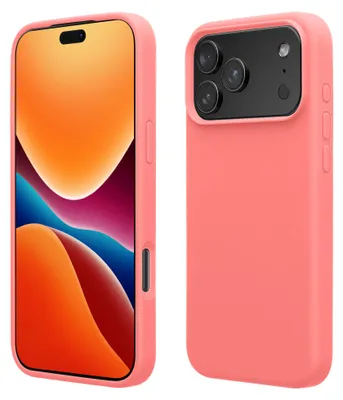 Produktbild von kwmobile Handyhülle für iPhone 17 Pro Max Hülle, für iPhone 17 Pro Max Case - Hülle Silikon - kabelloses Laden - Pastell Koralle