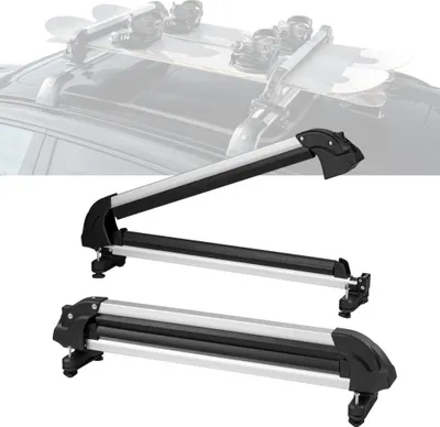 Produktbild von Ski- und Snowboard-Dachträger 80 cm - universeller Skiträger für Autodach - Dachträger für Ski und Snowboard - Winterzubehör für Autos