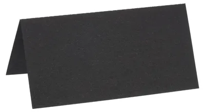 Tischnamenskarten, 50 Stück, 9,9 x 9,9 cm, faltbar, schwarz