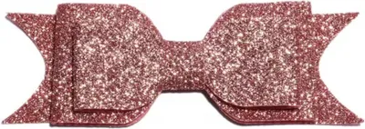 Immagine prodotto di CHPN - Fiocco scintillante - Spilla scintillante - Fiocco per capelli - Accessorio per capelli - Rosa - Glitter - Natale - Fiocco - Fermaglio per capelli - Fiocco da festa - Per bambini - Fiocco rosa - 9,5 cm