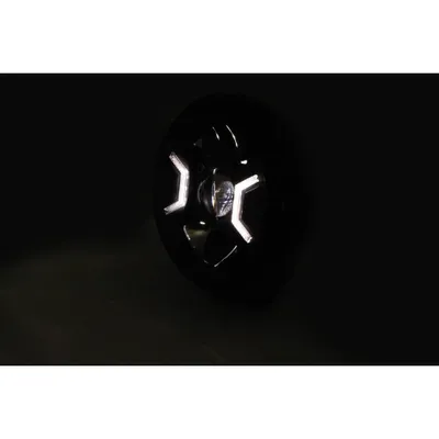 Zdjęcie produktu dla HIGHSIDER pro 7-calowy reflektor HD-Style Type 2 LED czarny z homologacją E (1 szt.)