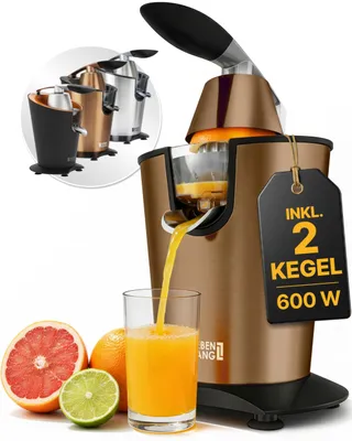 Produktbild von LEBENLANG Saftpresse elektrisch 600W - Inkl. Edelstahlkegel & BPA-Frei