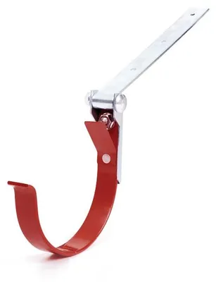 Produktbild von BRYZA Rinnenhaken aus Metall mit Gelenk Ø 75 mm, Rot RAL 3011