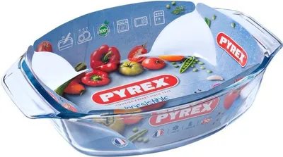 Zdjęcie produktu dla Pyrex 411B000, Naczynie do pieczenia, Owalny, Szkło, Przezroczysty, -40 - 300 °C, Francja
