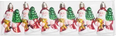 Produktbild von Dekoration WEIHNACHTEN SANTA, 6 St., 6 cm