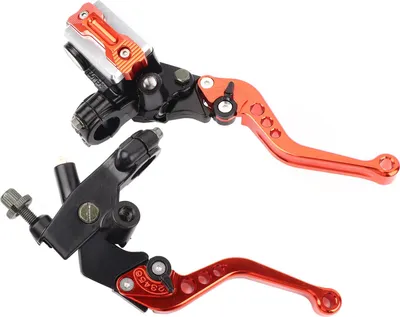 Productafbeelding van 1 paar universele motorremcilinder-reservoirhendels, 7/8" (22 mm), oranje