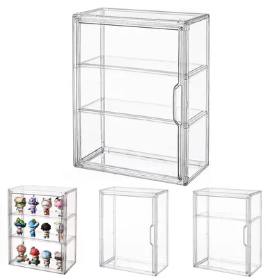 Zdjęcie produktu dla Gablota akrylowa - Z drzwiczkami - Przezroczysta - 36 x 13 x 27 cm