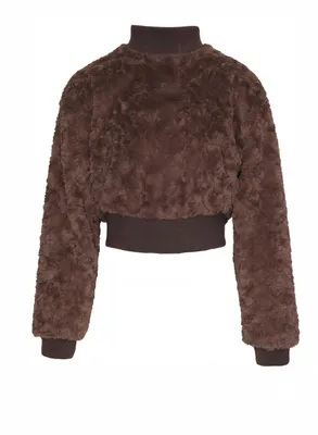 Produktbild von Damen Jacke mit Stehkragen und Front-Reißverschluss, braun, Größe S