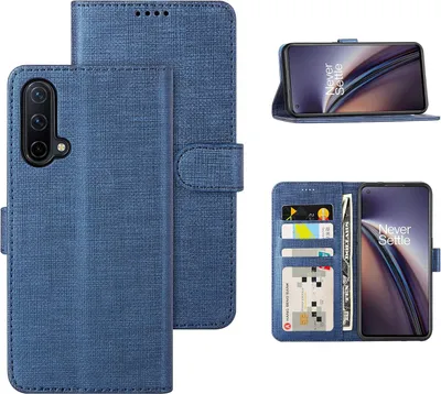 Produktbild von Oneplus Nord Ce 5G 6,43"" Hülle Blau Silikon Und Stoff