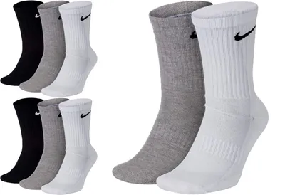 Produktbild von 8 Paar Nike Herren Damen Socken - Farbe: weiß grau schwarz - Größe: 34-38