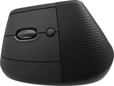Produktbild von Logitech Lift, Linkshändig, Vertikale Ausführung, Optisch, RF Wireless + Bluetooth, 4000 DPI, Graphit