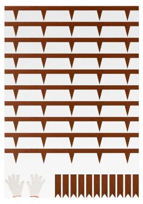 Produktbild von Rasenkante, 10er-Set, 1016x114,3x1,5 mm, rostbeständige Beeteinfassung aus Metall