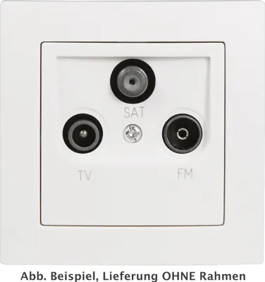 Obrázek produktu pro Antennendose McPower ''Flair'' für TV, Radio und Sat, UP, weiß