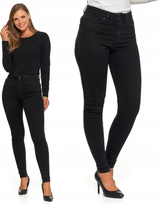 Produktbild von Moraj | Jeans Damen Röhre - Schwarz - Größe 36 - Hoher Bund - Klassisch