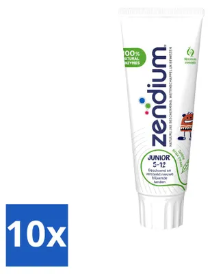 Produktbild von 10 x Zendium Junior Tandpasta 5-12 Jaar - 75 ml - Vorteilspackung - 10 Stücke