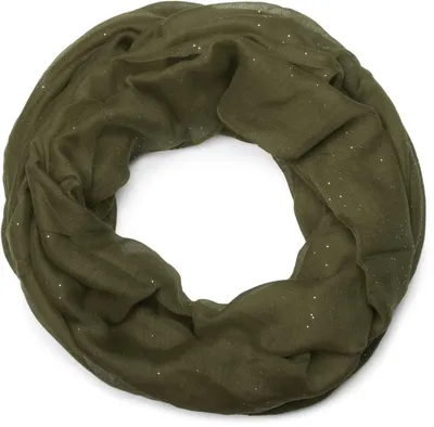 Produktbild von styleBREAKER Damen Loop Schal mit Glitzer-Effekt | Einfarbiger Schlauchschal aus weicher Viskose | Leicht & Elegant | 87 x 93 cm