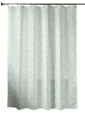 Produktbild von TENDANCE Badvorhang Duschvorhang 180 x 200 cm Duschgardine grün Blattmuster