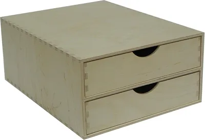 Obrázok produktu pre Zásuvková skrinka A4, 2 zásuvky, 33x25x13,5 cm, preglejka 8 mm, pre kanceláriu