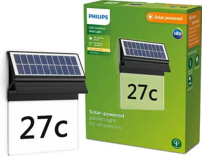 Obrázok produktu pre Philips 8720169265462, Vonkajšie nástenné osvetlenie, Čierna, Plast, IP44, Patio, Záhrada, III
