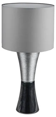 Produktbild von XXL Deko Tischlampe STYLE H. 80cm silber schwarz Keramik Formano WA