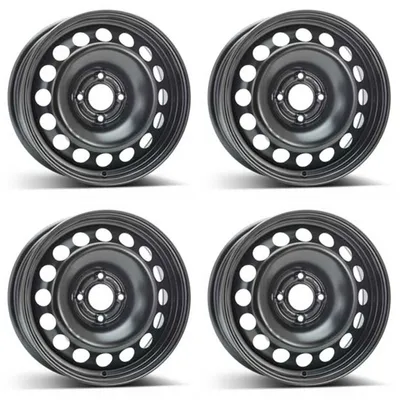 Productafbeelding van 4 stalen velgen, 6.5Jx16 inch, ET20, 4x108 boutgaten, geschikt voor Opel Crossland. Set van 4