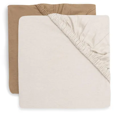 Produktbild von Spannbettlaken Jersey 60x120cm - Hazel/Oatmeal - 2 Stück
