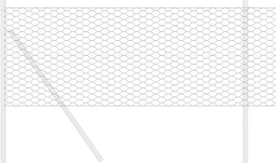 Immagine prodotto di Recinzione Esagonale Grigio 0,8 x 10 m PVC