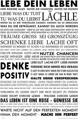 Produktbild von Motivational Poster Lebe Dein Leben