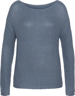 Produktbild von LASCANA Rundhalspullover blau Größe 32/34