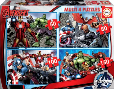 Image de Puzzle 4 en 1 Avengers 16331