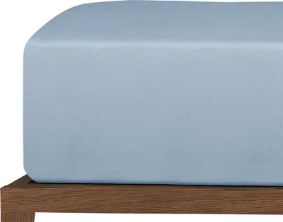 Produktbild von uncover by SCHIESSER Edeljersey Spannbettlaken New Jersey | 100% Baumwolle |  | Matratzenhöhe bis 20cm | 100x200cm | Hellblau