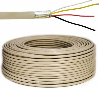 Produktbild von PremiumX 50m Telefonkabel 2x2x0,6mm J-Y(ST)Y Telefonleitung 4-Adern