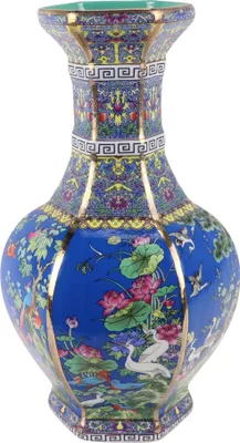 Zdjęcie produktu dla Fine Asianliving Chiński Wazon Porcelanowy Kwiaty Ptaki Niebieski D19xH32cm Wazon Dekoracyjny Wazon Kwiatowy Orientalny Wazon Ceramiczny Wazon Dekoracyjny Nowoczesny Wazon Dekoracyjny Na Stół