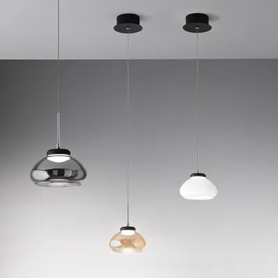 Produktbild von Fabas Luce Arabella LED Pendelleuchte Geblasenes Glas Amber