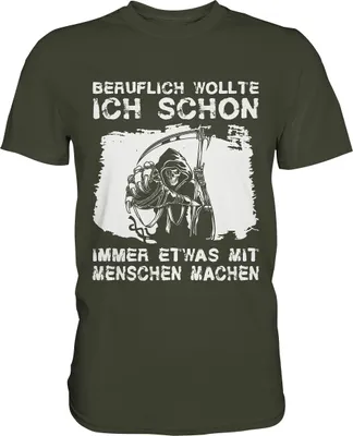 Produktbild von Sensenmann T-Shirt Sarkasmus Schwarzer Humor – Urban Khaki / XXL