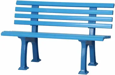 Produktbild von Blome Gartenbank Ibiza 2-Sitzer, Pflegeleichte Kunststoff, mit 9 Mehrkammerprofilen, 2 Standfüßen & Lehne, Himmelblau