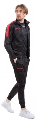 Produktbild von Givova - "Tuta Revolution" Trainingsanzug für Herren PP10605 (XL) (Schwarz/Rot)