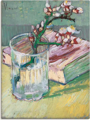 Produktbild von ARTland Leinwandbild Stillleben mit blühendem Mandelzweig Größe: 45x60 cm