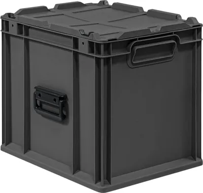 Produktbild von Eurobox NextGen Portable Germany | HxBxT 33,5x30x40cm | 30 Liter | Schwarz | Eurobehälter, Transportbox, Transportbehälter, Stapelbehälter