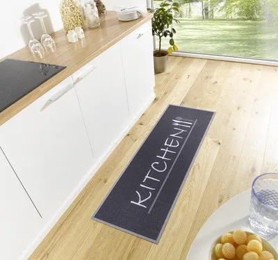 Immagine prodotto di Tappetino antiscivolo per cucina Unyqoos®, 50 x 150 cm, 100% poliestere – Fondo antiscivolo per una cucina, un ingresso e una sala da pranzo sicuri e confortevoli