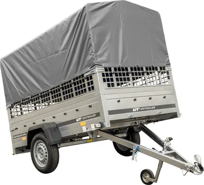 Obrázek produktu pro Přívěs Garden Trailer 230 KIPP s síťovanými bočnicemi, rámem H-800 a šedou plachtou