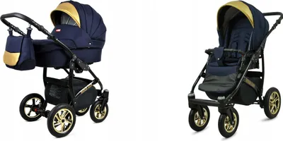 Produktbild von BabyLux® Gold Lux | 2in1 Kinderwagen Set | Schell | Kombikinderwagen | Kinderwagenset | Buggy +