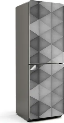 Produktbild von 3D-Dreiecksmuster – Kühlschrank Aufkleber – Klebefolie Kühlschrank – Kühlschrank Dekor – Kühlschrankfolie selbstklebend – Küchen Dekoration – 60x180 cm