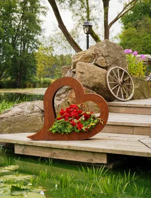 Produktbild von Badeko Herz-Set „Lydia“ (55 cm & 80 cm) zum Bepflanzen