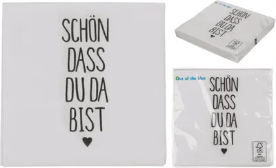 Produktbild von OOTB Papier-Servietten Schön dass du da bist