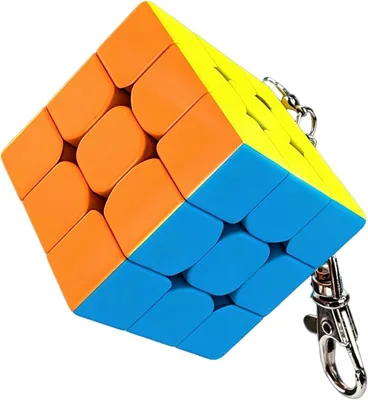 Productafbeelding van Sleutelhanger Cube - Mini Puzzle 3x3 sleutelhanger - Kleine stickerloze Speed Cube - 3 cm