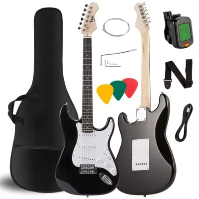 Immagine prodotto di V-TONE EG 39 BK, chitarra elettrica Stratocaster, scala 4/4
