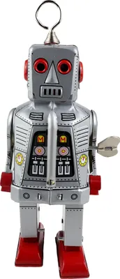 Produktbild von Roboter Space Robot mittelgroß grau Blechroboter