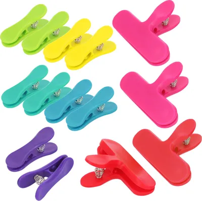 Produktbild von com-four® 14x Verschlussclips für Beutel - Verschlussklemmen aus Kunststoff - Tüten Clips zum Verschließen und Frischhalten